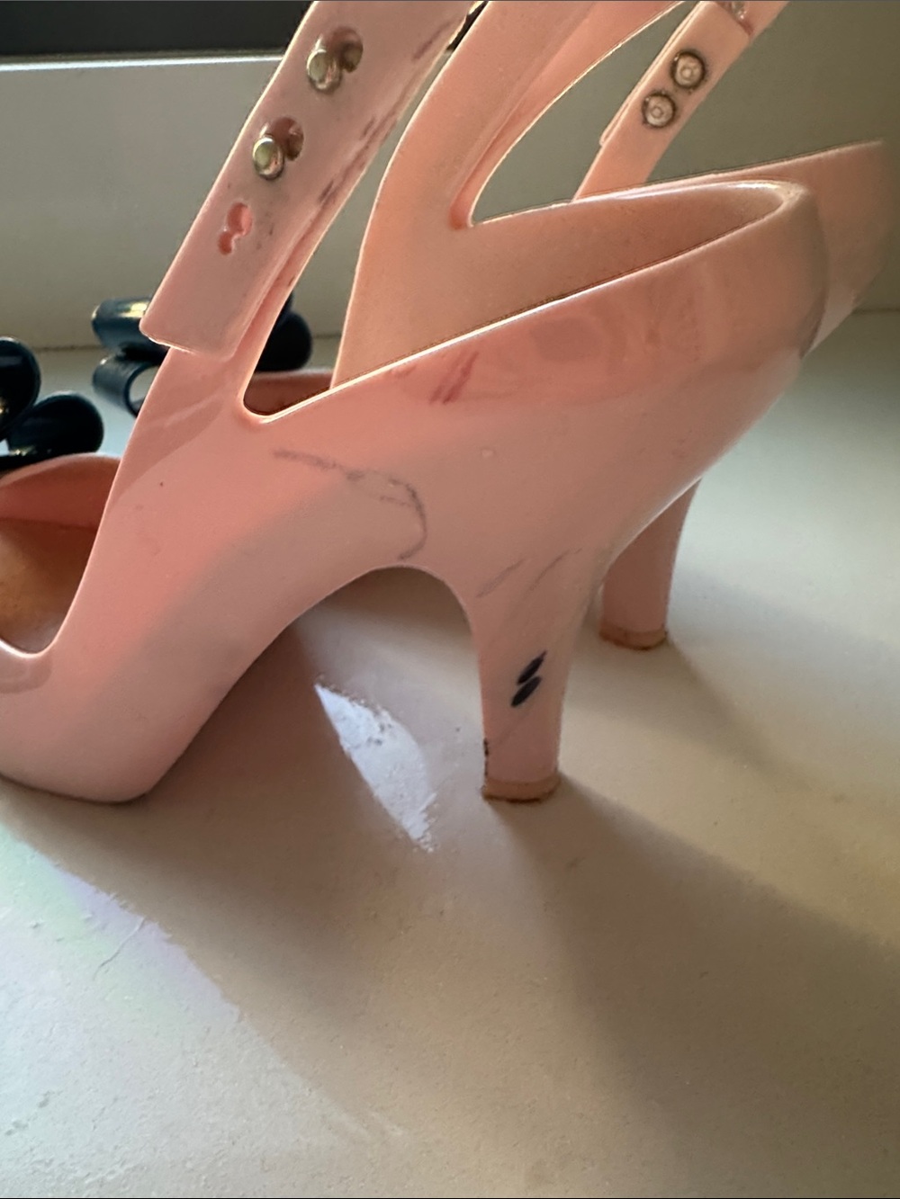 Vivienne Westwood anglomania Pink Slingback Heels with Teal Bow classic see pic - Picture 5 of 9